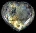 Flashy Polished Labradorite Heart #58848-1